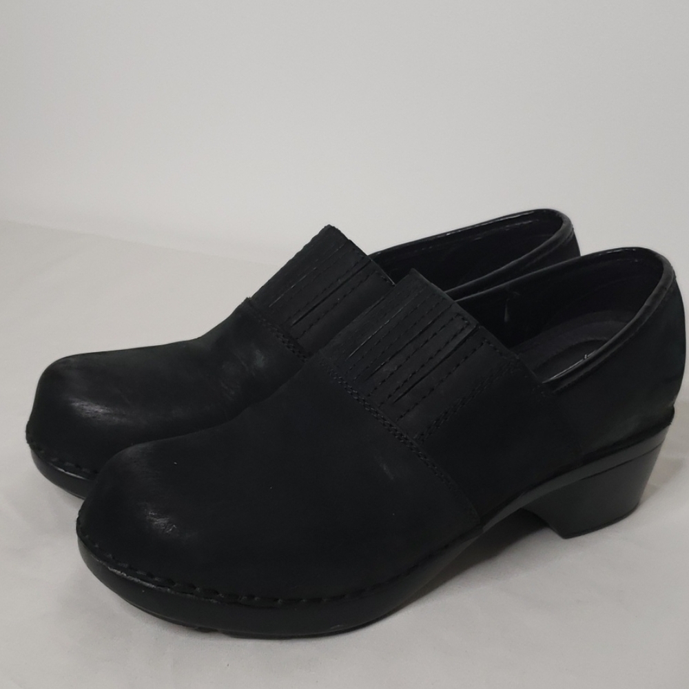 Bjorndal Brenda Clog Black Leather Clog
